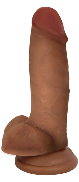 Jock Dark Bareskin Dildo with Balls - 7 Inch (CN-09-0614-12)