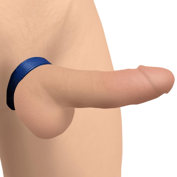 Velcro Leather Cock Ring - Blue (AG997)