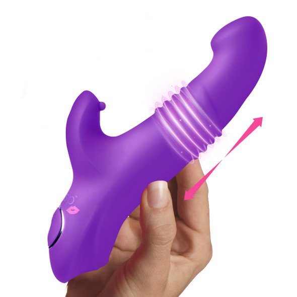 Blaster 7X Thrusting Silicone Rabbit Vibrator - Purple (CN-04-0763-40)