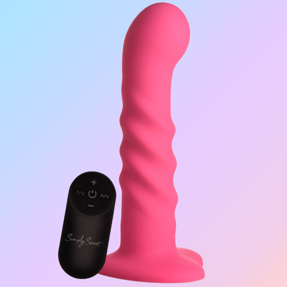 21X Vibrating Ribbed Silicone Dildo (CN-11-0429-32)