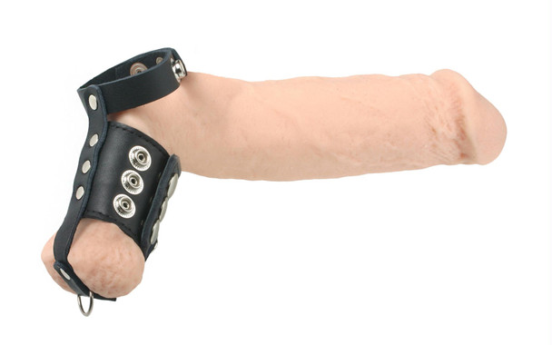 Strict Leather Cock Strap and Ball Stretcher (ST366-L)