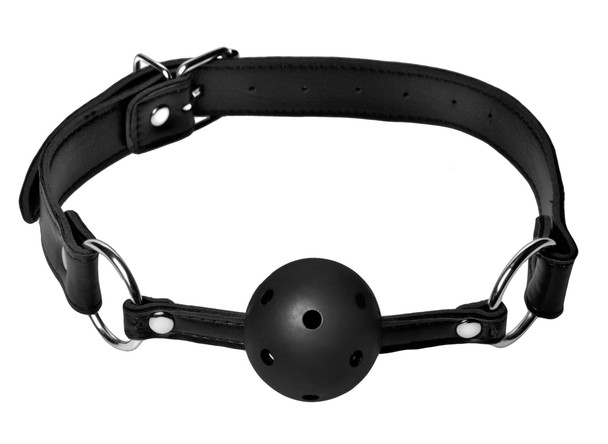 Faux Leather Breathable Ball Gag