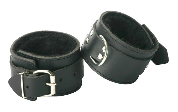 Strict Leather Fur Lined Wrist and Ankle Cuffs (VE933-Ankle)