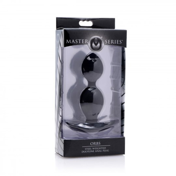 Orbs Steel Weighted Duotone Silicone Anal Plug (packaged)