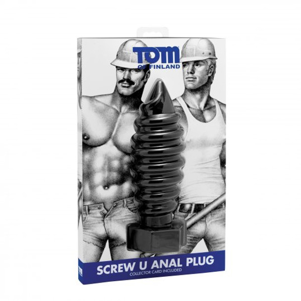 Tom of Finland Screw U Anal Plug (packaged)
