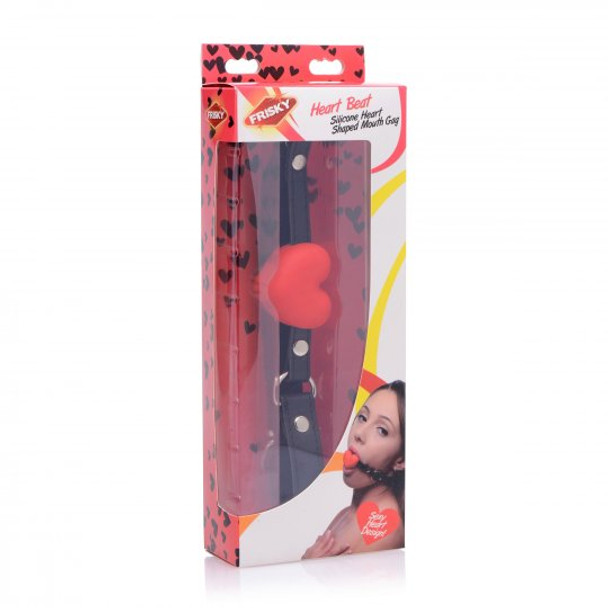 Heart Beat Silicone Heart Shaped Mouth Gag (packaged)