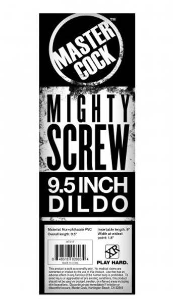 Mighty Screw 9.5 Inch Dildo (packaged)