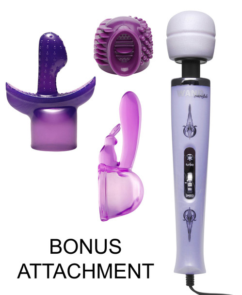 Turbo Purple Pleasure Wand Kit with Free Attachment (AF694)