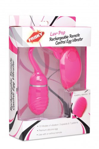 Luv Pop Rechargeable Remote Control Silicone Vibe (packaged)
