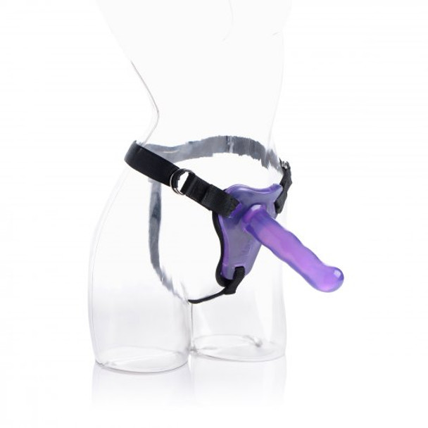 Comfort Ride Strap On Harness with Purple Dildo