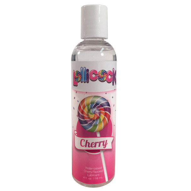 Lollicock 4 oz. Water-based Flavored Lubricant - Cherry (AF990-Cherry)