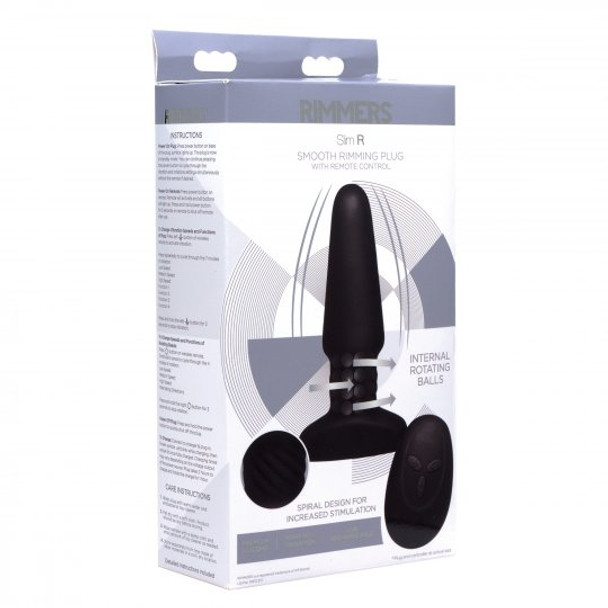 Slim R Smooth Rimming Plug With Remote Control (packaged)