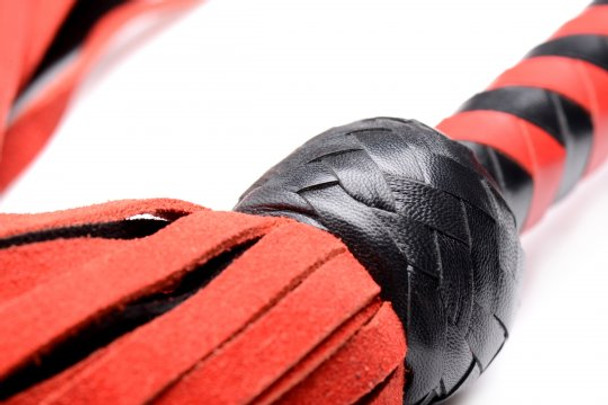 Black and Red Suede Flogger