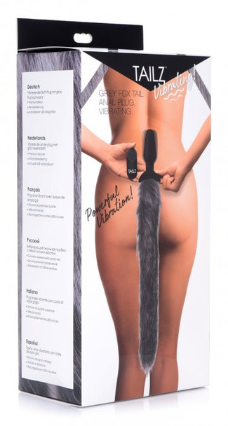 Remote Control Vibrating Fox Tail Anal Plug (packaged)