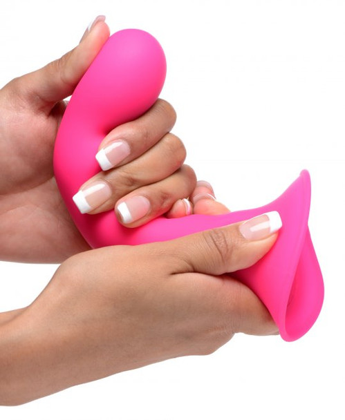 Squeezable Wavy Dildo - Pink