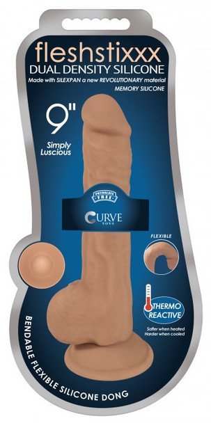 Silexpan Hypoallergenic Silicone Dildo - 9 Inch (packaged)