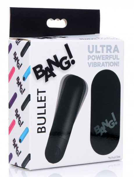 Vibrating Bullet with Remote Control - Black (packaged)