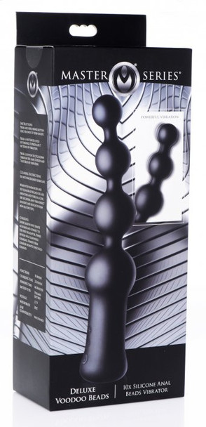 Deluxe Voodoo Beads 10X Silicone Anal Beads Vibrator (packaged)