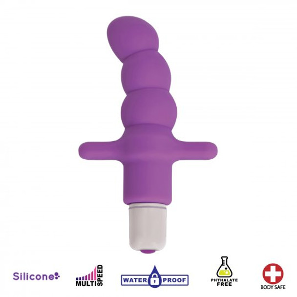 Desire Silicone Vibrating Anal Probe- Purple
