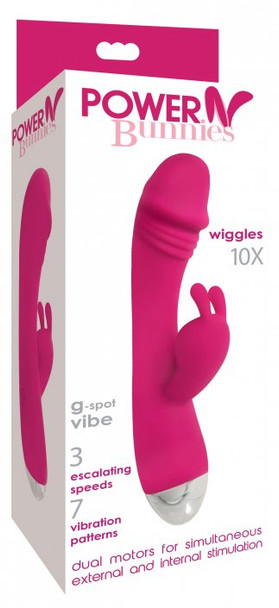 Wiggles 10X Silicone Rabbit Vibrator (packaged)