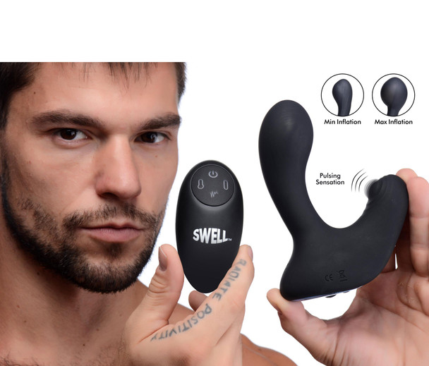 10X Inflatable and Tapping Silicone Prostate Vibrator (AG720)