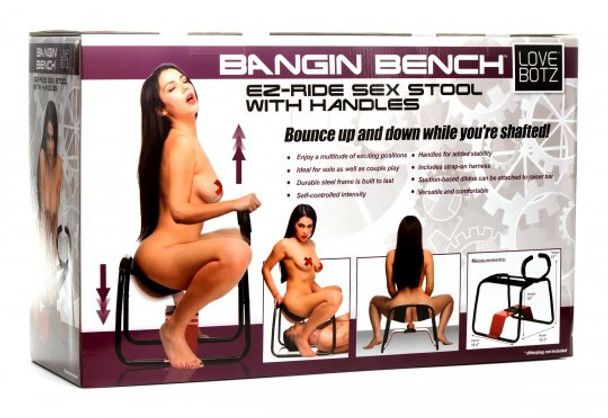 Bangin Bench EZ-Ride Sex Stool with Handles (packaged)