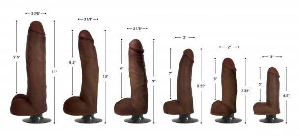 Jock Dark Vibrating Dildo with Balls - 6 Inch