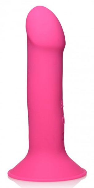 10X Squeezable Vibrating Dildo - Pink