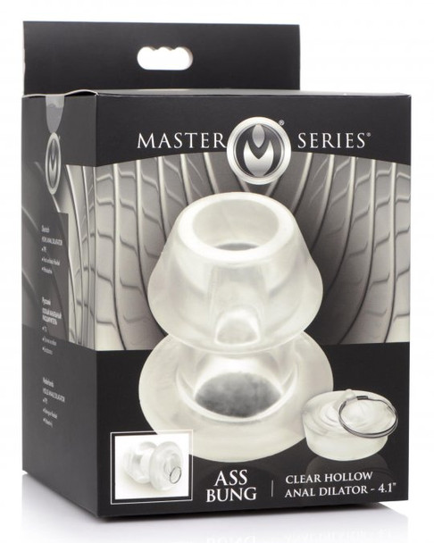 Ass Bung Clear Hollow Anal Dilator with Plug - XL (packaged)