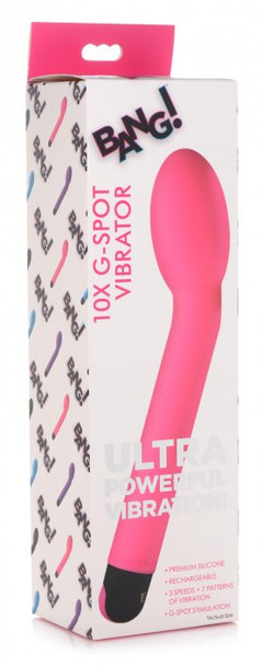 10X Silicone G-Spot Vibrator - Pink (packaged)