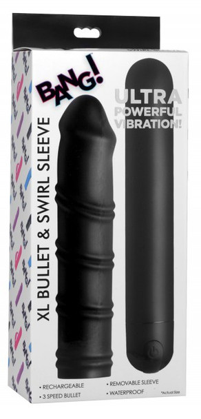 XL Silicone Bullet and Swirl Sleeve (packaged)