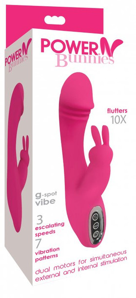 Flutters 10X G-Spot Rabbit Silicone Vibrator (packaged)