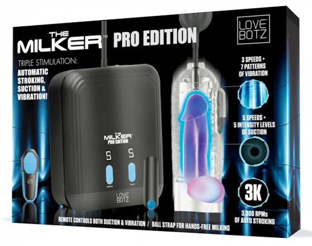 The Milker Pro Edition with Automatic Stroking, Suction and Vibration (packaged)