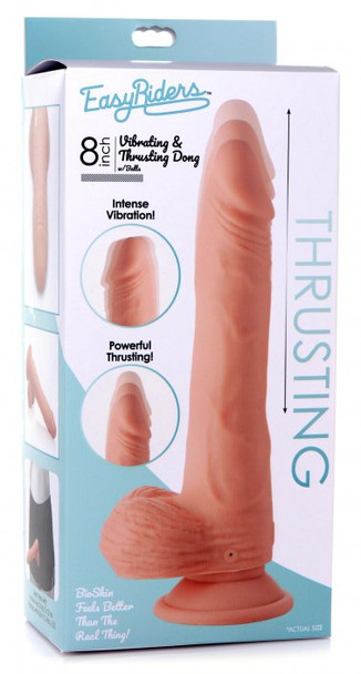 Thrusting and Vibrating 8 Inch Dildo (packaged)