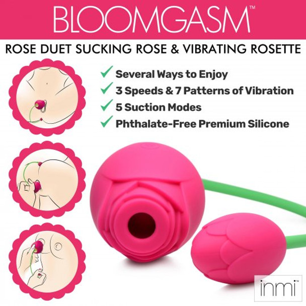 Bloomgasm Rose Duet Sucking Rose and Vibrating Rosette