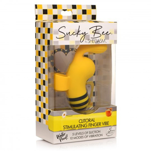 Sucky Bee Clitoral Stimulating Finger Vibe (packaged)