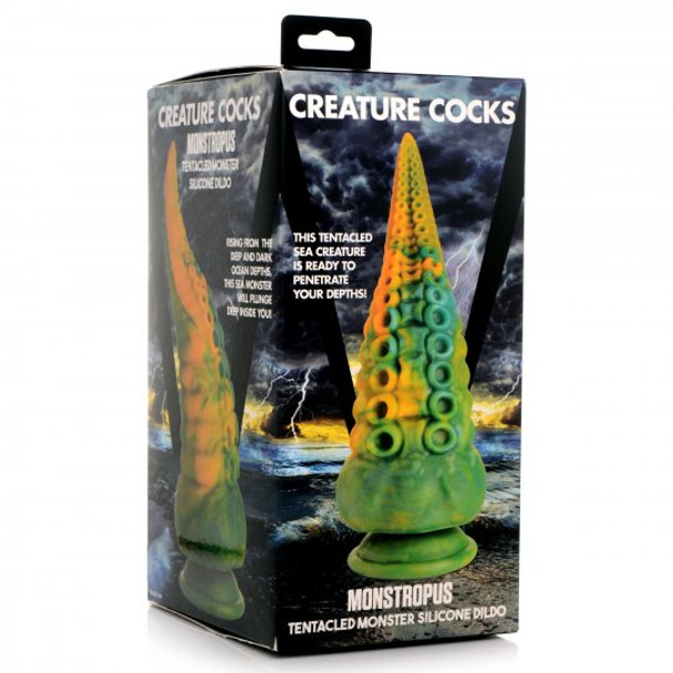 Monstropus Tentacled Monster Silicone Dildo (packaged)