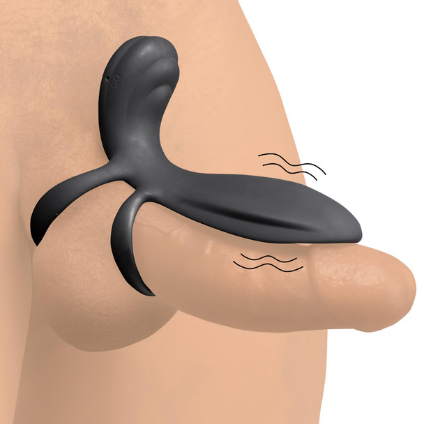 10X Silicone Vibrating Girth Enhancer with Remote Control (AG892)