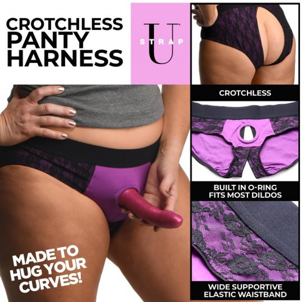 Lace Envy Crotchless Panty Harness