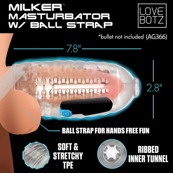 Milker Masturbator with Ball Strap (AH018)