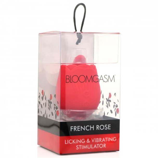 10X French Rose Licking and Vibrating Stimulator (packaged)