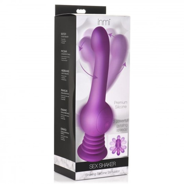 Sex Shaker Silicone Stimulator - Purple (packaged)