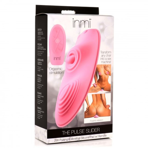 The Pulse Slider 28X Pulsing and Vibrating Silicone Pad with Remote (packaged)