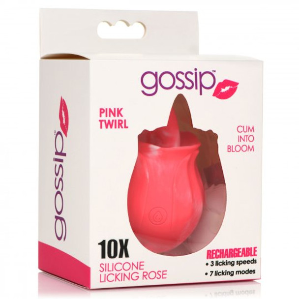 10X Pink Twirl Silicone Licking Rose (packaged)