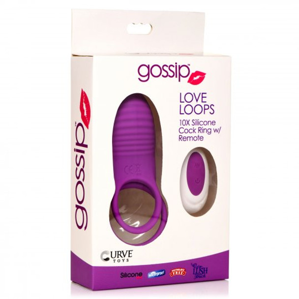 Love Loops 10X Silicone Cock Ring with Remote (packaged)