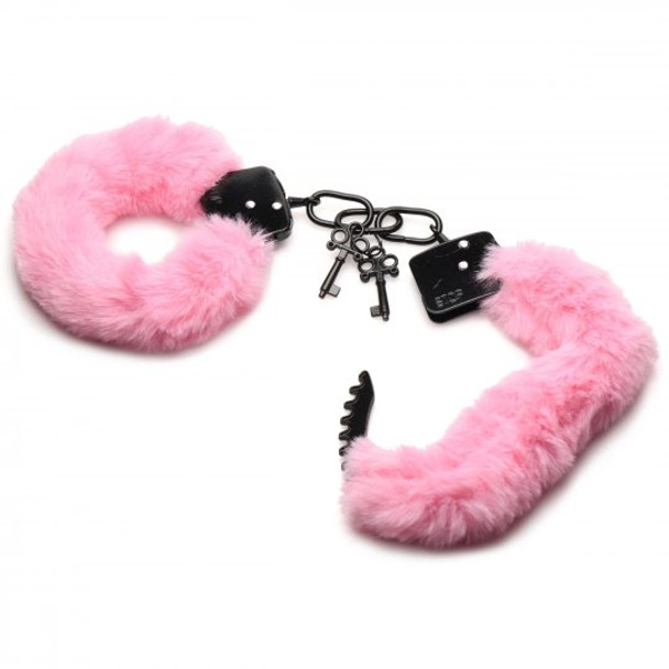 Cuffed in Fur Furry Handcuffs - Pink