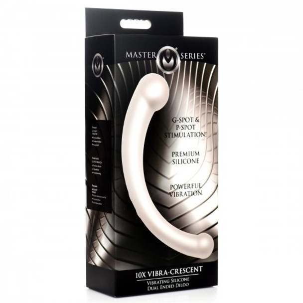 10X Vibra-Crescent Vibrating Silicone Dual-Ended Dildo (packaged)