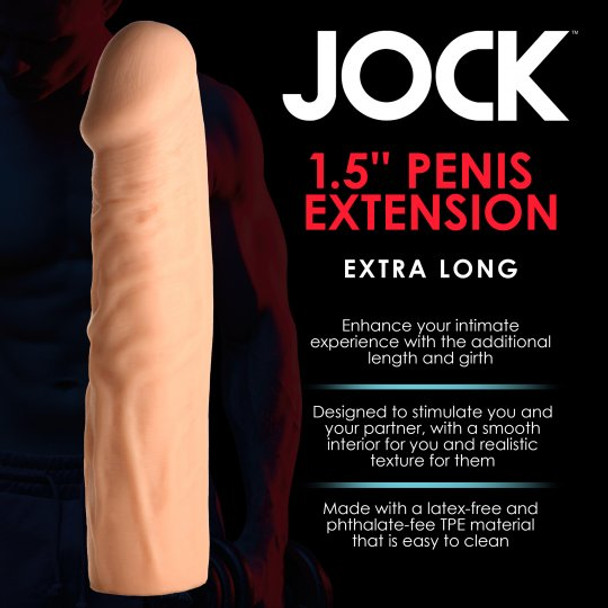 Extra Long 1.5 Inch Penis Extension - Light