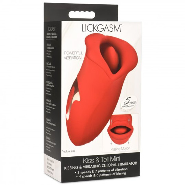 Kiss and Tell Mini Kissing and Vibrating Clitoral Stimulator (packaged)