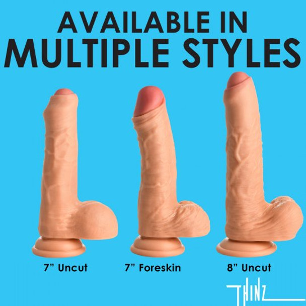 7 Inch uncut Dildo with Balls